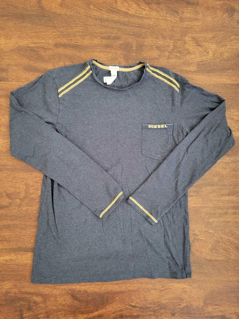 Y2K Diesel Long Sleeve Cotton Logo Pullover T-Shirt Men’s M Streetwear
